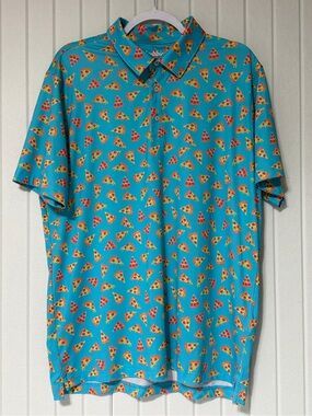 chubbies Turquoise Pizza Slice Polo